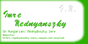 imre mednyanszky business card