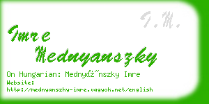imre mednyanszky business card